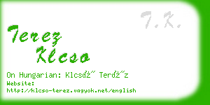 terez klcso business card